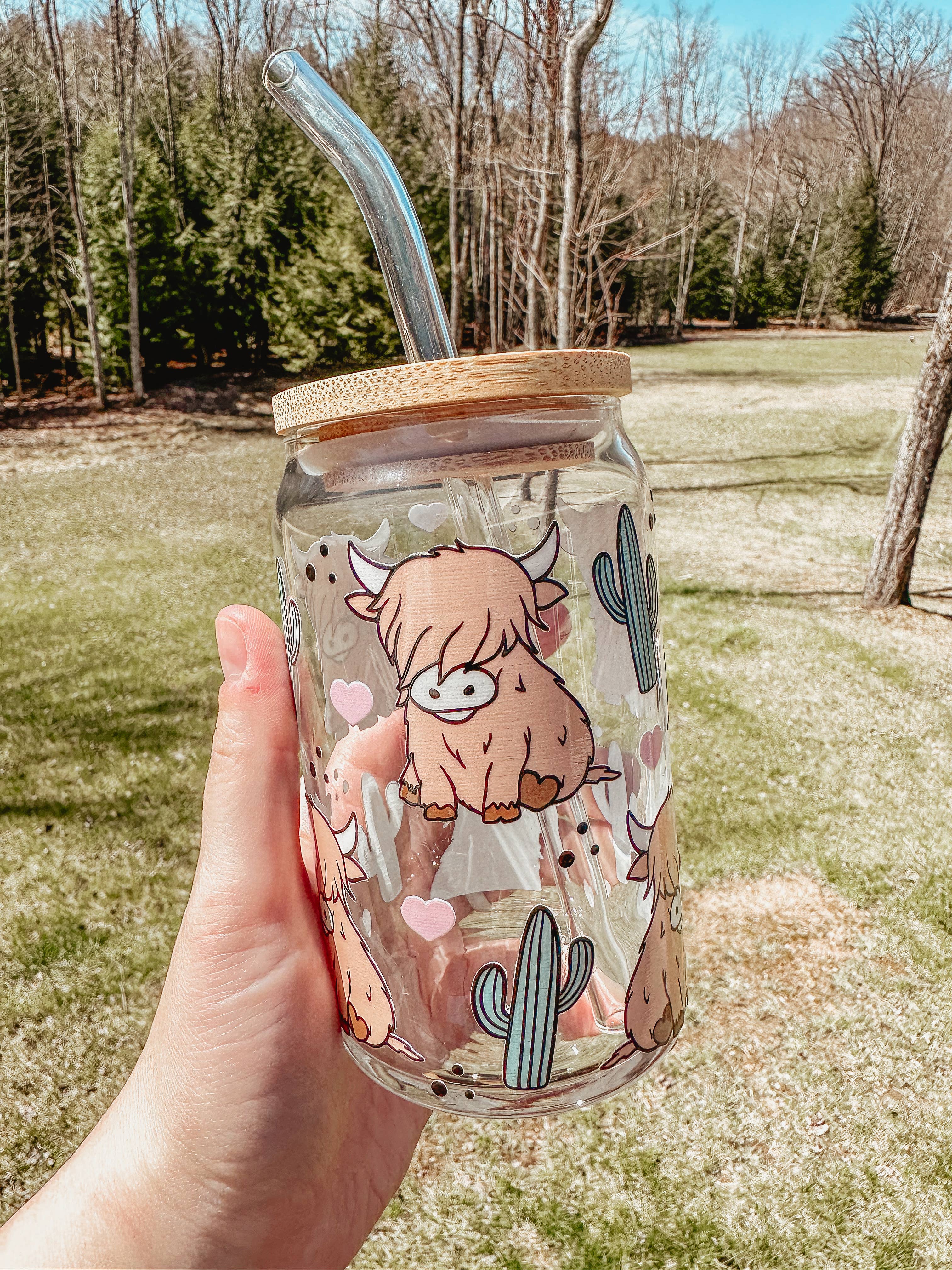 LIMITED EDITION:  The Not-A-Stanley Glass Can & Bouquet